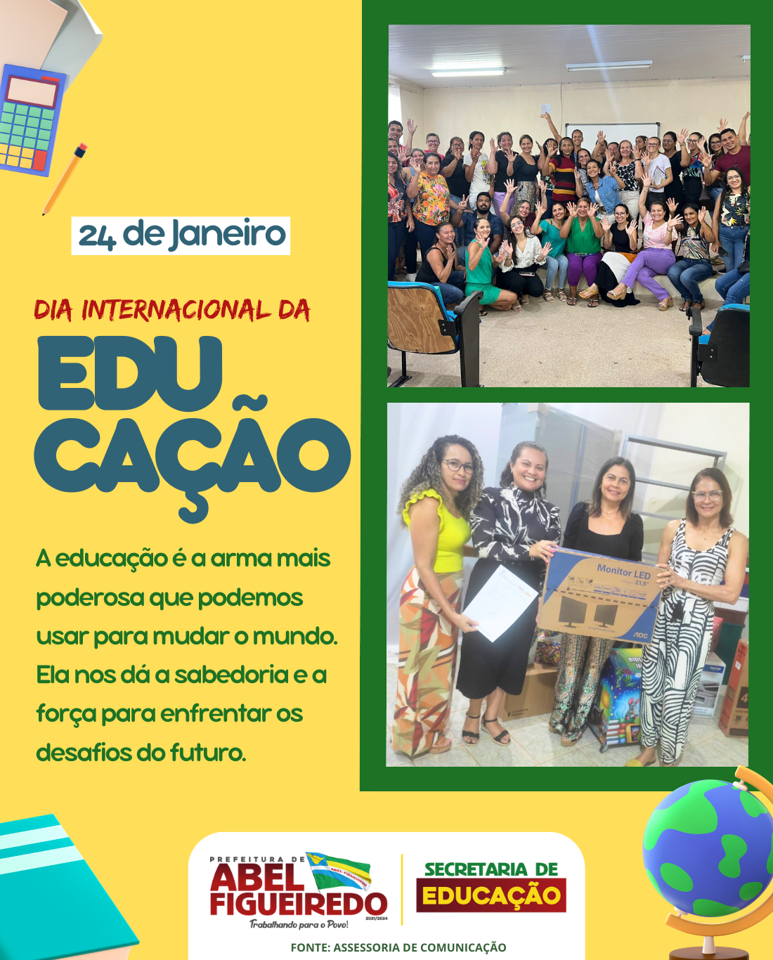 DIA INTERNACIONAL DA EDUCAÇÃO - Prefeitura Municipal de Abel Figueiredo ...