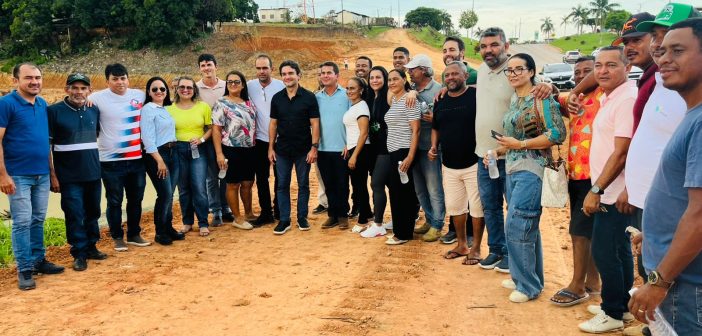VISITA DO MINISTRO DO TURISMO CELSO SABINO NA OBRA DA FUTURA LAGOA DE ABEL FIGUEIREDO-PA